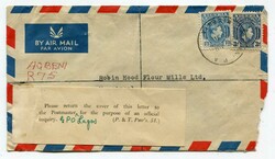 1951 registered airmail envelope addressed to Montreal Canada franked ...