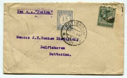 1925 underpaid envelope 'Per s.s. "Parima"' addressed to Rotterdam ...