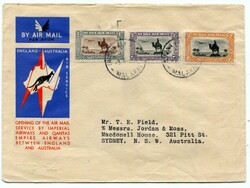 1934 airmail envelope from Malaukal carried on First Flight Imperial ...