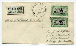 1936 envelope carried by Imperial Airways first flight to London. ...