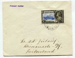 1936 envelope addressed to Switzerland franked single 2c Silver ...