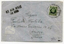 1946 airmail envelope addressede to Italy franked Great Britain ...