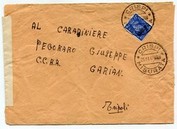 1943 censored envelope addressed to Garian franked Great Britain ...