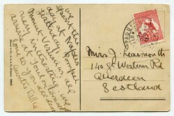 1913 postcard addressed to Scotland franked 1d 'Roo' tied hooded ...