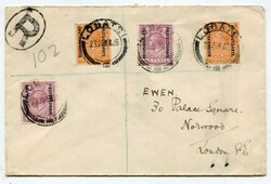 1925 envelope addressed to South Africa franked Great Britain ...