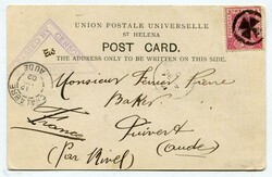 1901 censored postcard from Herrey Piene a French Prisoner of War ...