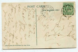1911 postcard addressed to Robben Island. Franked 1/2d adhesive tied ...