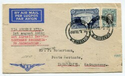 1934 envelope carried on first airmail service Southern Rhodesia - ...