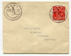 1931 envelope addressed to Tasmania. Franked 2d adhesive tied 'B.A.N ...