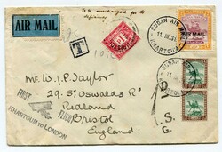 1931 underpaid envelope addressed to Bristol. Franked single ...