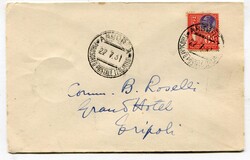 1931 envelope addressed to Tunis. Franked 6d adhesive tied 'ARBORFA" ...
