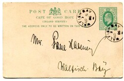 1906 1/2d CGH stationery postcard with commercial message used ...