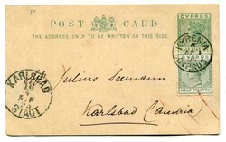 1896 uprated 1/2pi stationery card commercially used to Austria with ...