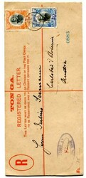1906 4d registered stationery envelope (Size H2) addressed to Austria ...