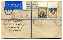 1949 4d registered stationery envelope (Size G) addressed to Denmark. ...