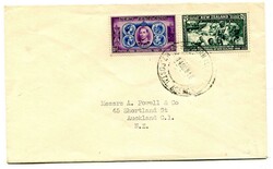 1941 envelope to Auckland New Zealand franked New Zealand 1 1/2d & ...