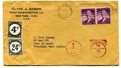 169 taxed surface rate envelope from Washington D.C. On arrival 4c ...