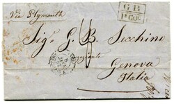 1856 E.L. headed and dated 'Lagos 4 Dbre 1856' addressed to Genova ...