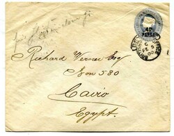 1900 '40 PARAS' overprinted on G.B. 'TWO PENCE' stationery ...