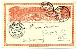 1905 1d Arms stationery card addressed to Austria. Headed and dated ...