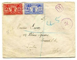 1917 registered envelope addressed to London. franked 10c & 25c ...
