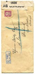 1916 censored registered envelope addressed to Ireland. ...