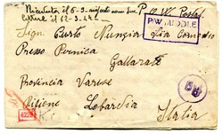 1943 censored stampless P.O.W. lettersheet from an Italian P.O.W.at ...