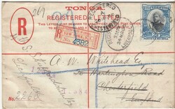 1900 4d registered stationery envelope addressed to Chesterfield ...
