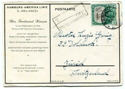 1936 taxed postcard addressed to Zurich Switzerland. Franked 1d ...
