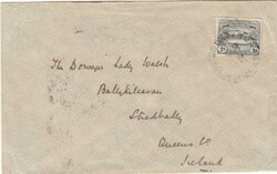 1912 envelope to Ireland franked 2d small 'Canoe' tied "TULAGI" c.d.s ...