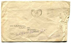 1941 envelope from London addressed to Khartoum. Stamp Washed ...