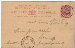 1905 1d stationery postcard, with message, addressed to Austria ...
