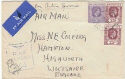 1944 censored 'On Active Service' envelope to Wiltshire franked 5c & ...