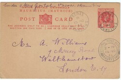 1944 10c stationery card commercially used to London cancelled ...