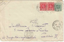 1915 envelope to Paris endorsed top left 'W W Major G.S.' franked ...