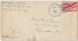 1942 censored envelope from APO 512 (Gibraltar) franked US 6c ...