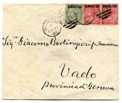 1886 envelope addressed to Italy. Franked Bermuda single 1/2d and a ...