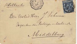 1898 envelope to Holland franked 2½a adhesive tied "MOMBASSA" c.d.s. ...