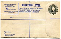 QE11 Great Britain 8 1/2d registered stationery envelope (Size G) ...