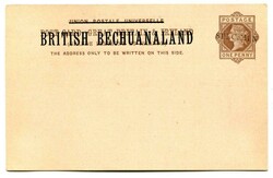1888 Great Britain overprinted 1d stationery card overprinted ...