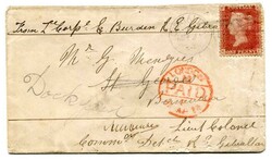 1874 soldiers letter headed "From Lce Corpl E. Burden R.E. Gibraltar" ...