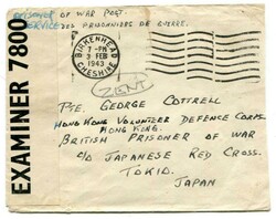 1943 censored stampless 'Prisoner of War Post' envelope from ...
