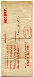 1945 stampless censored envelope marked 'SECRET' and 'NOT TO BE ...