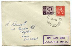 1952 envelope addressed to the U.K. Franked Australian 1d & 2 1/2d ...