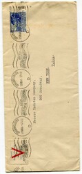 1941 envelope addressed to New York. Franked 3d adhesive in ...