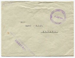 1946 stampless O.H.M.S. envelope addressed to Medan. Double ...