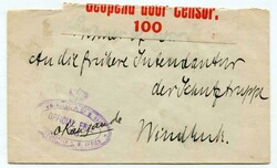 Undated WW1 censored P.O.W.envelope addressed to Winduk. Crown oval ...