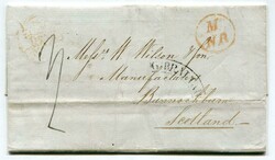 1846 Entire Letter addressed to Scotland. From the Quatermaster of ...