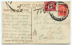 1929 photographic taxed postcard addressed to Watford franked 1d ...