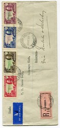 1935 registered envelope addressed to Bulawayo franked Jubilee set of ...